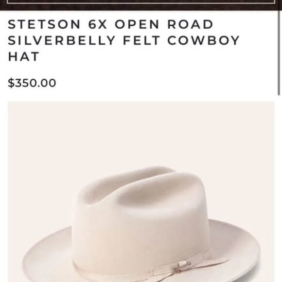 Stetson Open Road Silver Belly - Size 7 - Picture 4 of 4